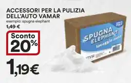 Coop ACCESSORI PER LA PULIZIA DELL’AUTO VAMAR offerta