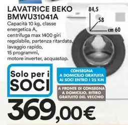 Coop LAVATRICE BEKO BMWU31041A offerta