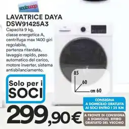 Coop LAVATRICE DAYA DSW91425A3 offerta