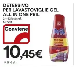 Coop DETERSIVO PER LAVASTOVIGLIE GEL ALL IN ONE PRIL offerta