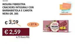 Prezzemolo e Vitale Misura fibrextra crackers integrali con barbabietola e carota nera offerta