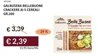 Prezzemolo e Vitale Galbusera bellebuone crackers ai 5 cereali offerta