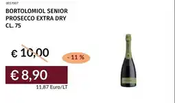 Prezzemolo e Vitale Bortolomiol senior prosecco extra dry offerta