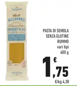 Conad Pasta di semola senza glutine RUMMO vari tipi offerta