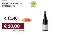 Prezzemolo e Vitale Baglio di pianetto syrah offerta