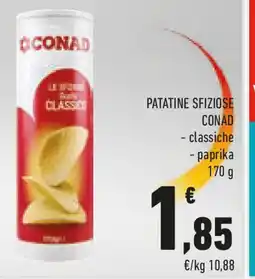 Conad Patatine sfiziose CONAD classiche paprika offerta
