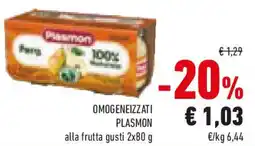 Conad Omogeneizzati PLASMON alla frutta gusti offerta