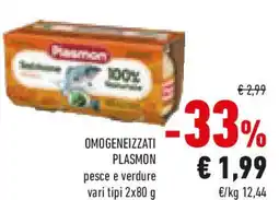 Conad Omogeneizzati PLASMON pesce e verdure vari tipi offerta
