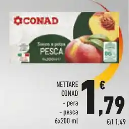Conad Nettare CONAD pera pesca offerta