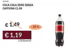 Prezzemolo e Vitale Coca cola zero senza caffeina offerta