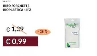 Prezzemolo e Vitale Bibo forchette bioplastica offerta