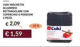 Prezzemolo e Vitale Cuki vaschetta alluminio rettangolare con coperchio 8 porzioni offerta