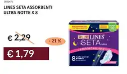 Prezzemolo e Vitale Lines seta assorbenti ultra notte x 8 offerta
