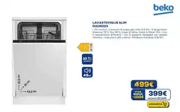 Euronics beko LAVASTOVIGLIE SLIM DIS35023 offerta