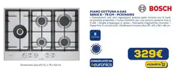 Euronics BOSCH PIANO COTTURA A GAS SERIE 6 - 75 CM - PCS7A5190 offerta