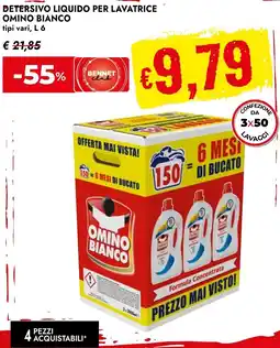Bennet Detersivo liquido per lavatrice OMINO BIANCO offerta