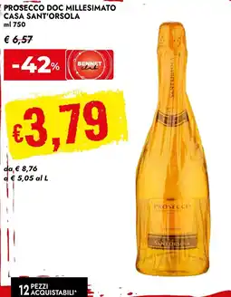 Bennet Prosecco doc millesimato CASA SANT'ORSOLA offerta