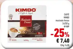 Conad CAFFÈ KIMBO macinato fresco offerta