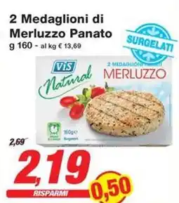 Prix Quality 2 Medaglioni di Merluzzo Panato offerta