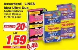 Prix Quality Assorbenti LINES Idea Ultra Duo offerta