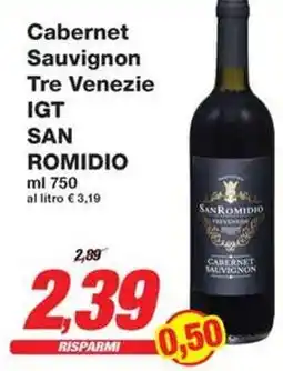 Prix Quality Cabernet Sauvignon Tre Venezie IGT SAN ROMIDIO offerta