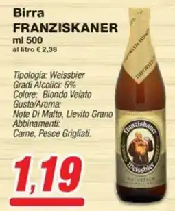 Prix Quality Birra FRANZISKANER offerta