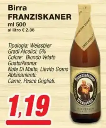 Prix Quality Birra FRANZISKANER offerta