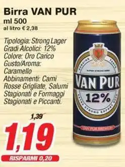 Prix Quality Birra VAN PUR offerta