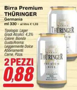 Prix Quality Birra Premium THÜRINGER offerta