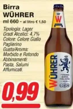 Prix Quality Birra WÜHRER offerta