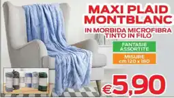Prix Quality Maxi plaid montblanc offerta