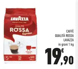 Conad Caffè qualità rossa LAVAZZA in grani offerta
