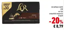 Conad 30 capsule caffè L'OR vari tipi compatibili nespresso offerta