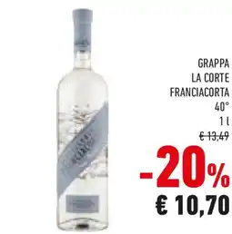 Conad Grappa LA CORTE franciacorta 40 offerta