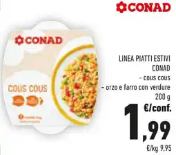 Conad Linea piatti estivi cous cous orzo e farro con verdure offerta