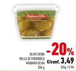Conad Olive verdi bella di cerignola MADAMA OLIVA offerta
