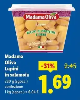 Lidl Madama Oliva Lupini in salamoia offerta