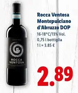 Lidl Rocca Ventosa Montepulciano d'Abruzzo DOP offerta