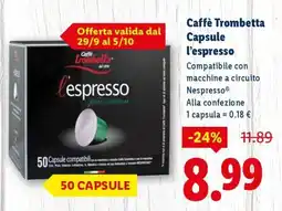 Lidl Caffè Trombetta Capsule l'espresso offerta