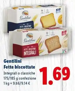Lidl Gentilini Fette biscottate offerta