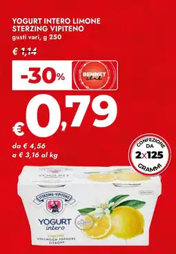 Bennet Yogurt intero limone sterzing VIPITENO offerta