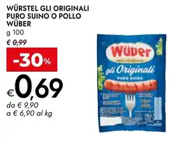 Bennet Würstel gli originali puro suino o pollo WÜBER offerta