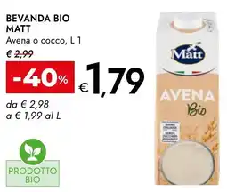 Bennet Bevanda bio MATT offerta