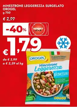 Bennet Minestrone leggerezza surgelato OROGEL offerta
