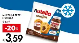 Bennet Muffin 4 pezzi NUTELLA offerta