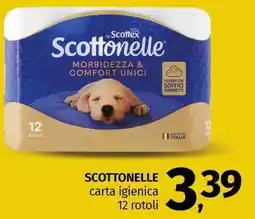 Pam SCOTTONELLE carta igienica 12 rotoli offerta