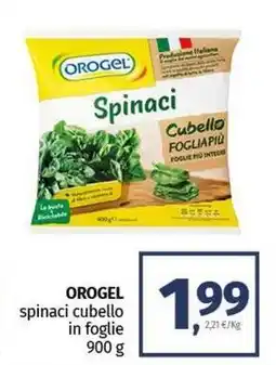 Pam OROGEL spinaci cubello in foglie offerta