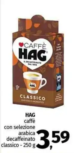 Pam HAG caffè con selezione arabica decaffeinato classico offerta