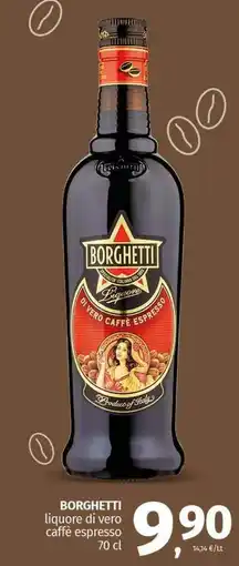 Pam BORGHETTI liquore di vero caffè espresso offerta