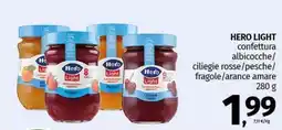 Pam HERO LIGHT confettura albicocche/ciliegie rosse/pesche/ fragole offerta